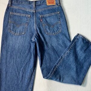 Levis 501 Original Fit Jeans Womens 29 Blue Medium Wash Denim Minimalist Western
